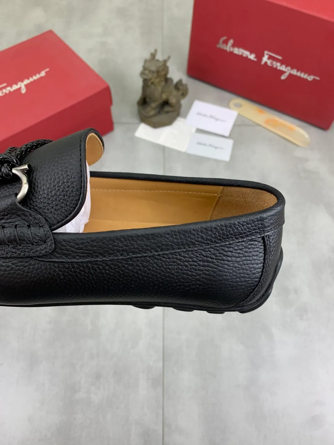 Men's men's shoes 💰P480 New high quality [Ferragamo/Ferragamo] The latest model in the counter Original imported calfskin, imported cowhide lining + original luxury metal buckle + original combination outsole Comparison without pressure Code number: 38-44 (45 customized)